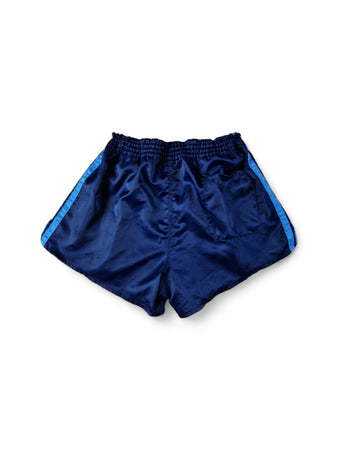 Vintage Adidas Shorts 80s Glanz Sprinter Made In West Germany Dunkelblau (D5) M-L