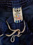 Vintage Adidas Shorts 80s Glanz Sprinter Made In West Germany Gestreift Dunkelblau (D6) L-XL