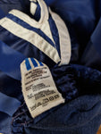 Vintage Adidas Shorts 80s Glanz Sprinter Made In West Germany Gestreift Dunkelblau (D6) L-XL