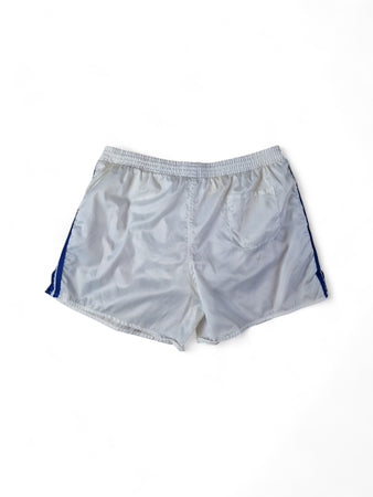 Vintage Adidas Shorts 80s Glanz Sprinter Made In West Germany Weiß Blau (D8) XL-XXL