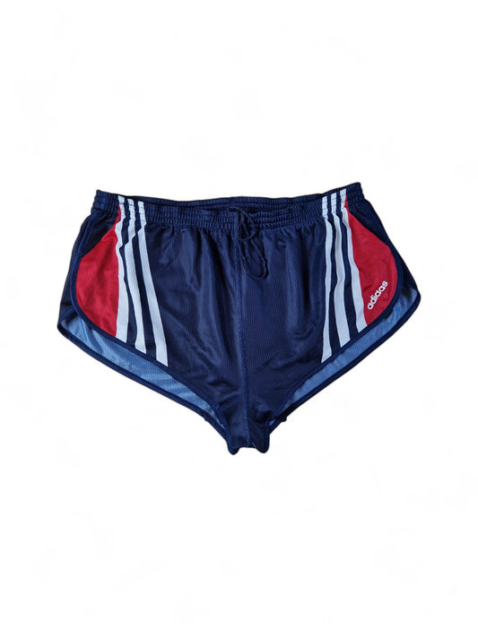 Rare! Vintage Adidas Shorts Sprinter Made In Portugal Dunkelblau Rot (D9) XL-XXL