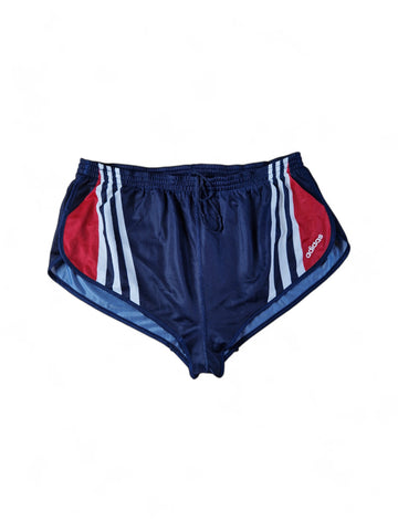 Rare! Vintage Adidas Shorts Sprinter Made In Portugal Dunkelblau Rot (D9) XL-XXL