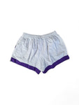 Vintage Shorts Kurz 80s Portrait Weiß Lila L