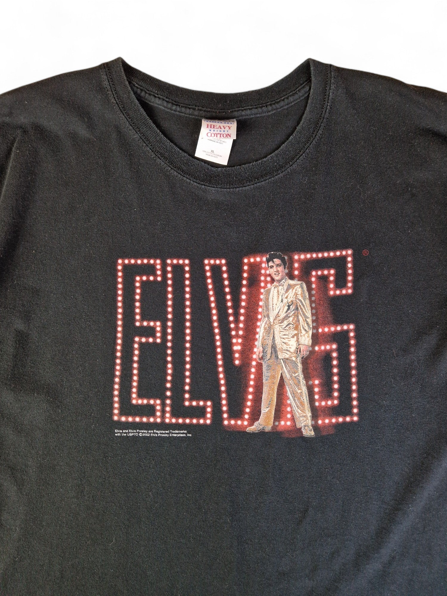Vintage Gildan Shirt 2002 Elvis Presley Schwarz XL - RareRags