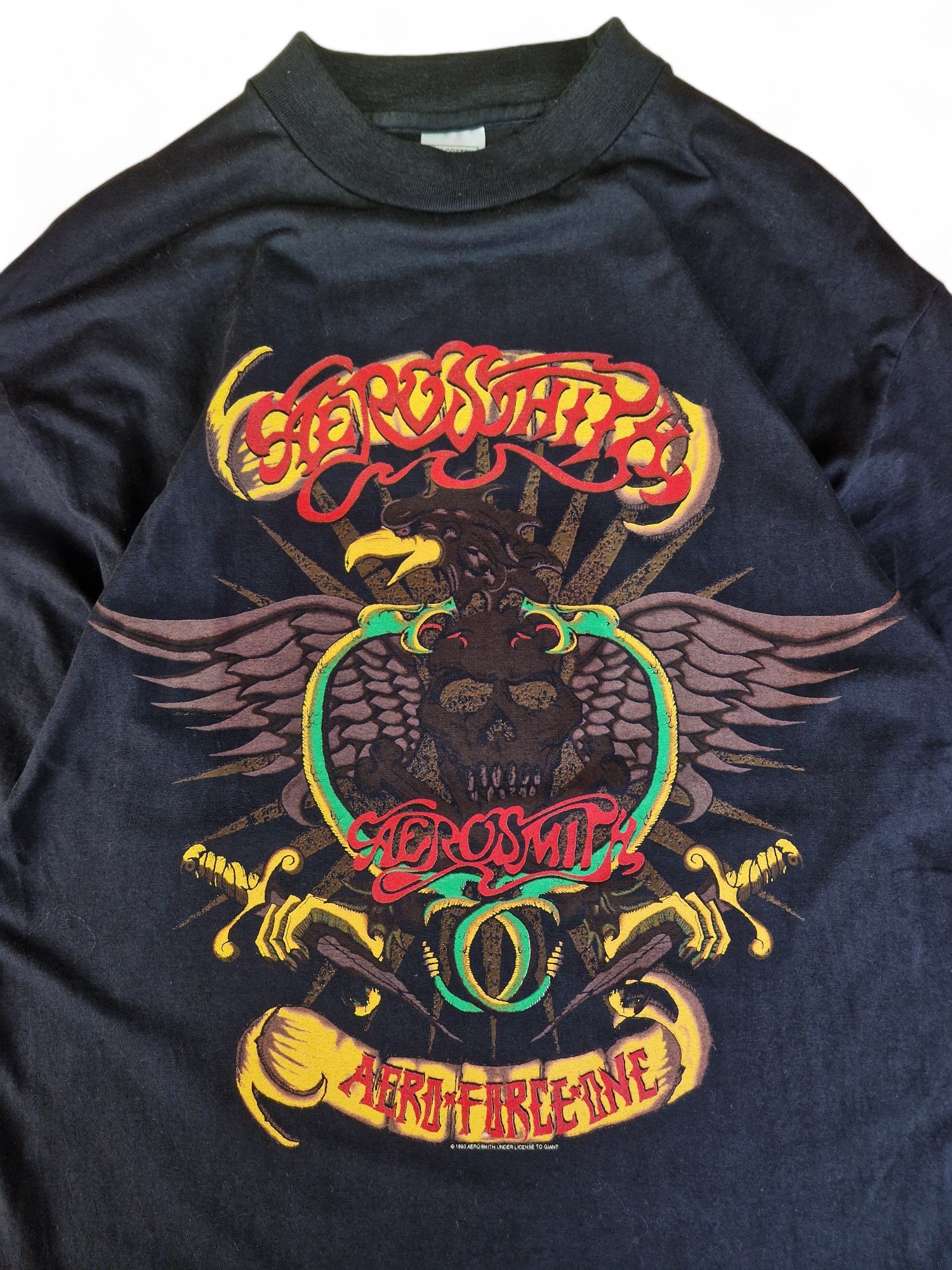 Vintage Tourshirt Aerosmith 1993 Aero Force One Schwarz XL