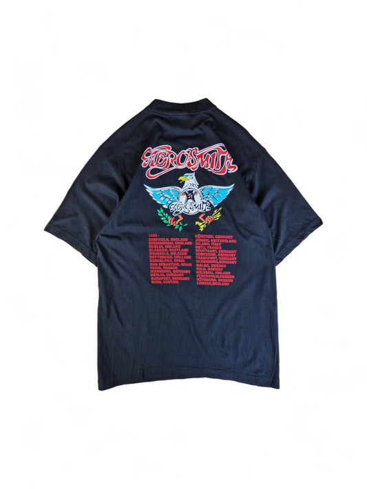 Vintage Tourshirt Aerosmith 1993 Aero Force One Schwarz XL