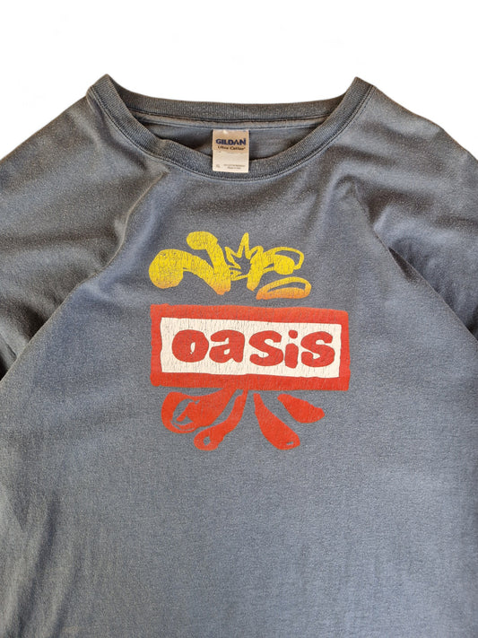 Gildan Shirt Oasis Faded Grau Blau XL