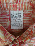 Vintage Oxbow Hemd Kurzarm 80s Made In France Rot Gelb S