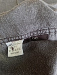Zegna Hemd "City" Leinen Kurzarm Halbe Knopfleiste Made In Italy Grau XL