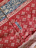 Vintage Taverniti Jeans Hemd Mit Backprint Made In Italy Rot Blau M