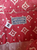 Vintage Taverniti Jeans Hemd Mit Backprint Made In Italy Rot Blau M
