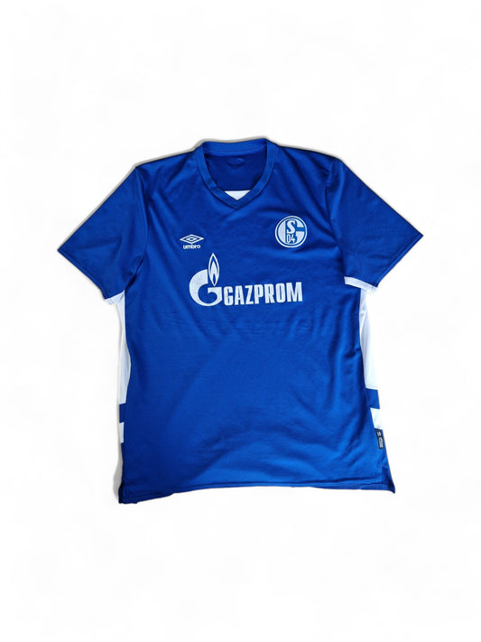 Umbro Trikot Schalke 2022/23 Heim Gazprom Blau Weiß L