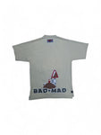 Vintage Bad&Mad Shirt Skater Grafik Oversized Beige S