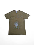 Ed Hardy Shirt Skull In Flames Strass Made In USA Braun M
