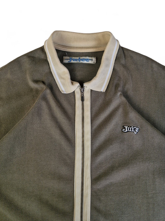 Vintage Juice Shirt Mit Reißverschluss Khaki L