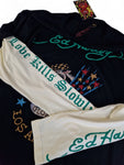 Ed Hardy ShirtxLongsleeve / Double Sleeve Neu Mit Etikett Schwarz Creme L