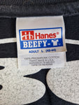 Vintage Hanes Longsleeve "Boks" Backprint Made In USA Schwarz L