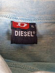 Diesel Longsleeve Y2K Vibe Spellout Hellblau XL