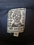Vintage No System Sweater "I want my future- I feel so good" Dunkelblau L-XL
