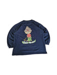 Vintage No System Sweater "I want my future- I feel so good" Dunkelblau L-XL