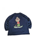 Vintage No System Sweater "I want my future- I feel so good" Dunkelblau L-XL