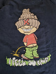 Vintage No System Sweater "I want my future- I feel so good" Dunkelblau L-XL