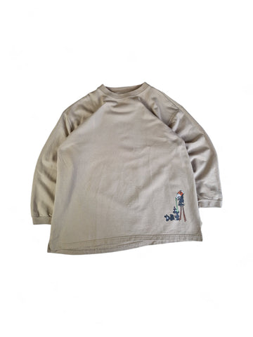 Vintage No System Sweater "I want my future" Mäuse Hellbraun L-XL