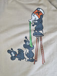 Vintage No System Sweater "I want my future" Mäuse Hellbraun L-XL