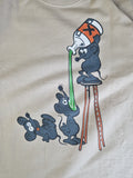 Vintage No System Sweater "I want my future" Mäuse Hellbraun L-XL