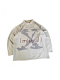 Vintage Mistral Sweater Stehkragen Weiß/Creme XL-XXL