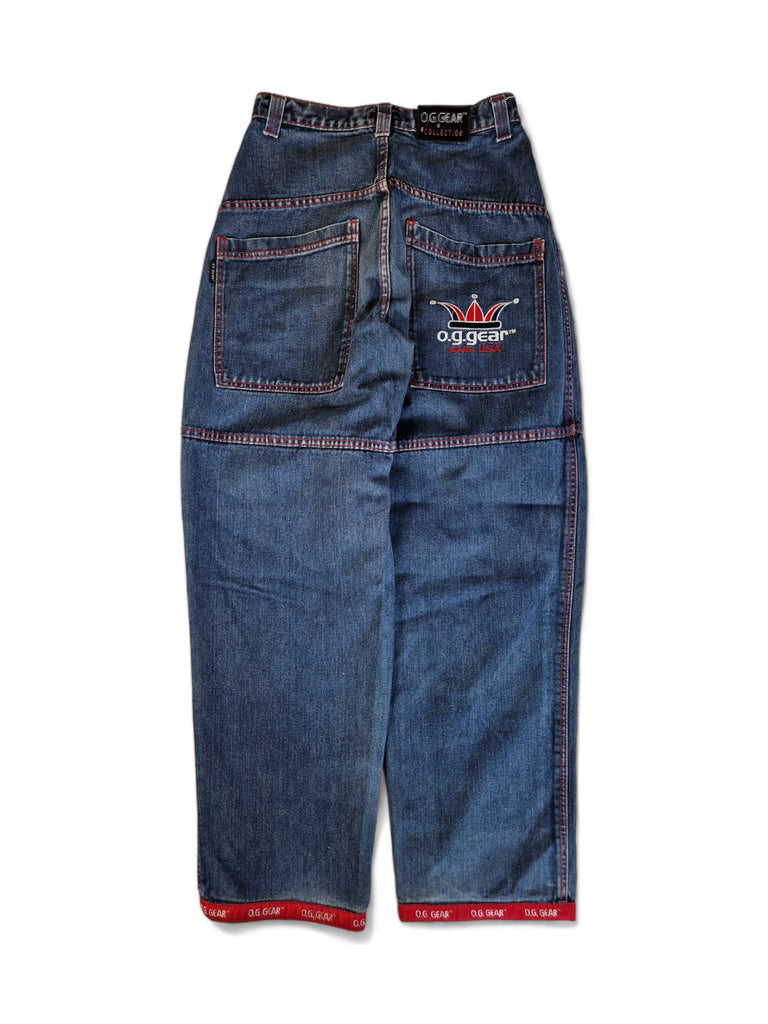 o.g. gear Vintage OG Gear Jeans Baggy Dunkelblau (28) XS – RareRags