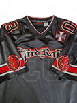 Rare! Vintage Thrid Rail Mesh Jersey Made In Korea Schwarz Rot L