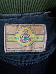 Vintage Knitter Sweater Stickerei "Creekduck" Mit Brusttasche Und Knopfleiste Made In Italy Dunkelblau M-L
