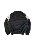 Vintage Marco Polo Sweater 80s Spellout Regenbogen Schwarz L-XL