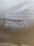 Vintage Amadeo Sweater Damen 90s Katzen Weiß Rosa L