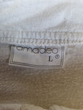 Vintage Amadeo Sweater Damen 90s Katzen Weiß Rosa L