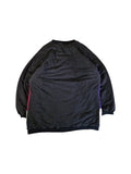 Vintage Sweater 80s Snowboarding 2in1 Gefüttert Schwarz Lila M-L