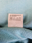 Vintage H.J. Müller Collection Sweater 80s Dog Print Türkis S-M