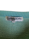 Vintage Passport Sweater 80s Dancing People Türkis (Damen) XL