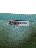 Vintage Passport Sweater 80s Dancing People Türkis (Damen) XL