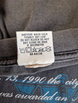 Rare! Vintage Nutmeg Shirt 1991 San Jose Sharks Campbell Konferenz Single Stitch Made In USA Ausgewaschenes Schwarz L