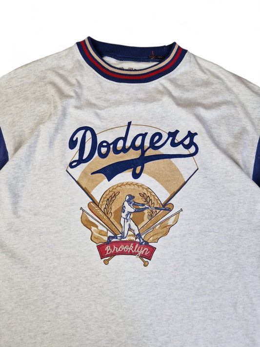 Vintage Mirage Shirt Dodgers Brookyln Baseball Blau Grau XL-XXL