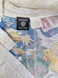 Rare! Vintage Warner Brothers Shirt 1995 Miami Dolphins Dan Marino Daffy Duck Made In USA Single Stitch Grau XXL