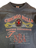 Vintage Nutmeg Shirt Chicago Bulls Eastern Conference Single Stitch Made In USA Ausgewaschenes Grau XL
