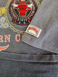 Vintage Nutmeg Shirt Chicago Bulls Eastern Conference Single Stitch Made In USA Ausgewaschenes Grau XL