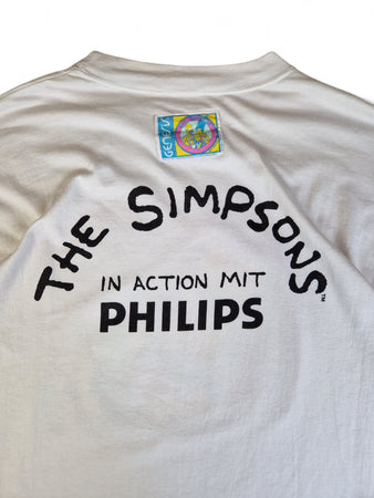 Vintage Genesis Shirt Simpsons x Philips Weiß L