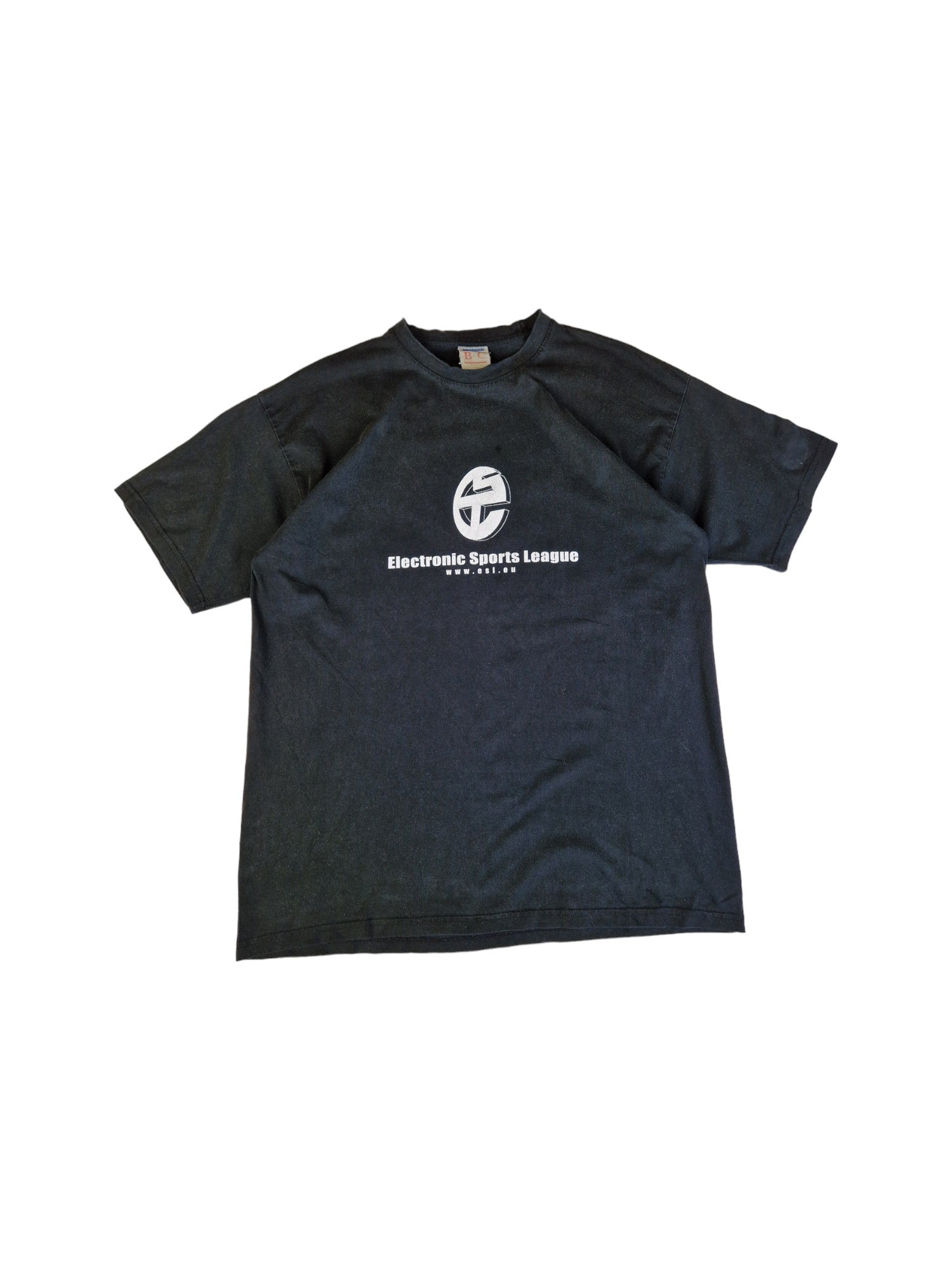 Vintage B&C Shirt Electronic Sports League Schwarz XL - RareRags