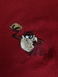 Vintage Marks & Spencer Polo Taz Looney Tunes Made In The U.K. Rot L