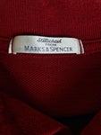 Vintage Marks & Spencer Polo Taz Looney Tunes Made In The U.K. Rot L