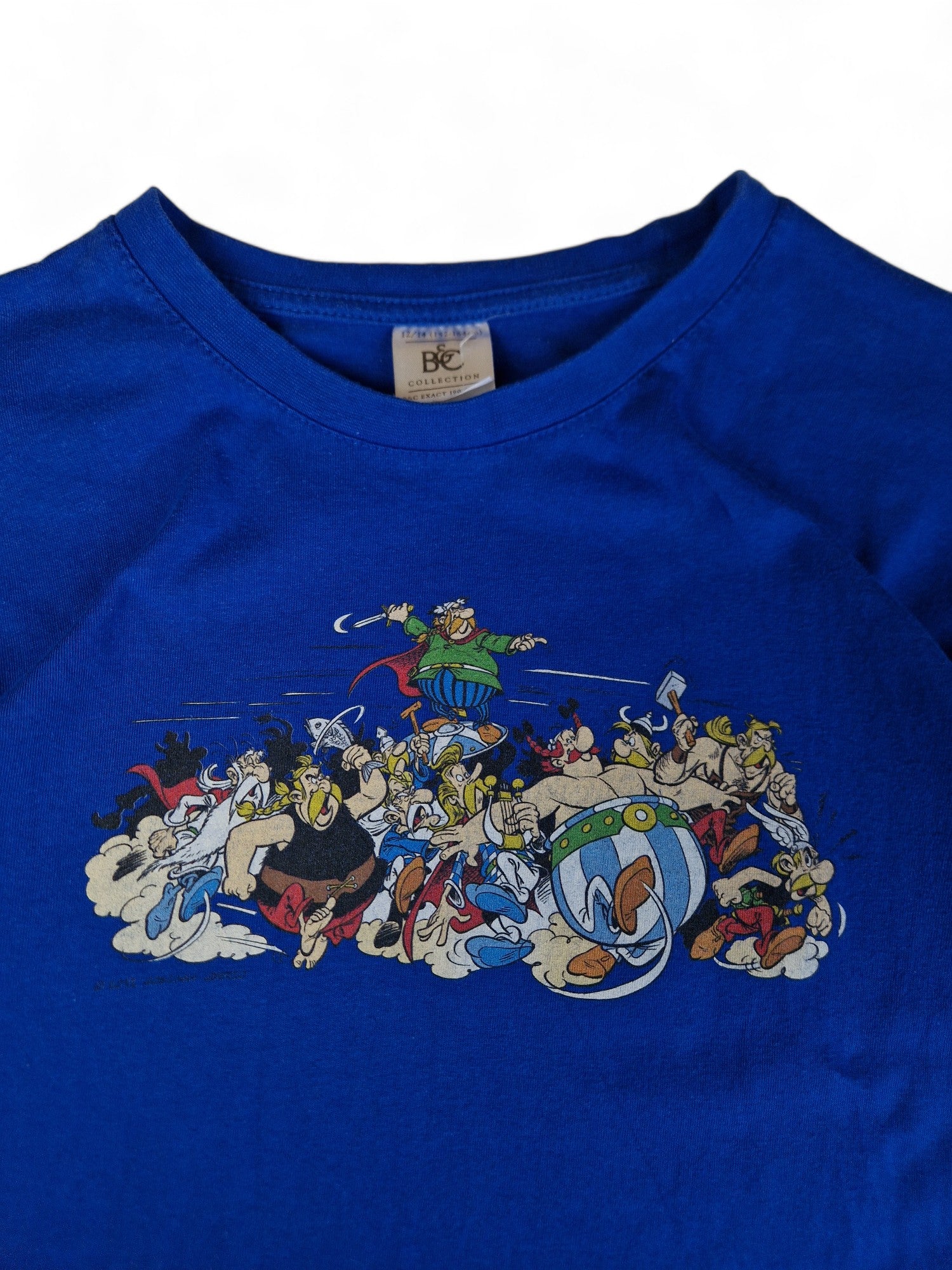 B&C Collection Shirt Asterix & Obelix Comic Blau (Kindergröße) Wie XS-S - RareRags